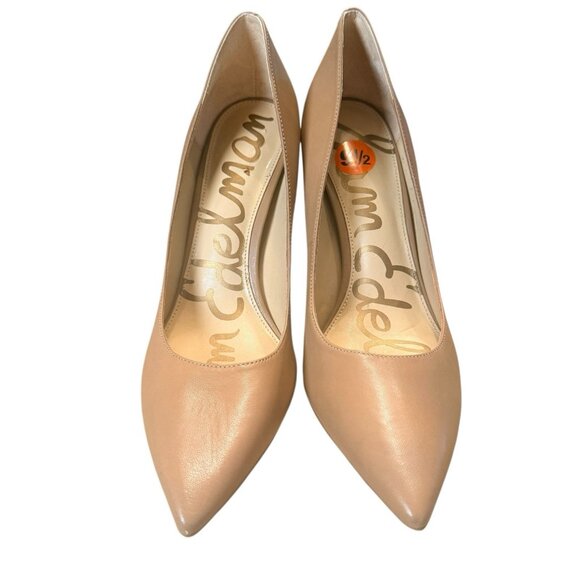 Sam Edelman Women's Leather Pumps Soft Beige Tan Size 9.5 N (Narrow) Rare - Picture 3 of 8